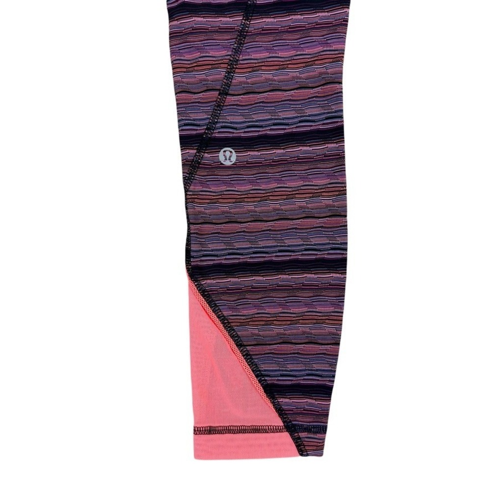 Lululemon Speed Tight IV Striped Pink Full-Length Leggings Women's‎ Size 4 - Picture 2 of 10